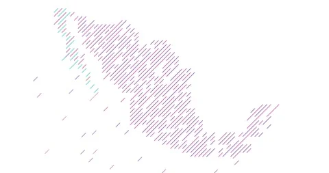 Data Visualization with Sliding Diagonals Creating Mexico Map Stock Footage 326163991