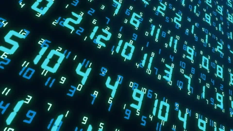 Data visualization technology background. System code pattern generating numbers Stock Footage 200915843