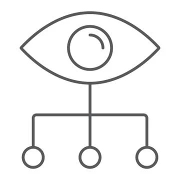 Data Visualization thin line icon, data analytics Illustrazione stock