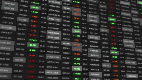 Data Visualization of Trading Metrics in a Dynamic Interface Showcasing Diverse Stock Footage 341526560