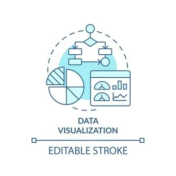 Data visualization turquoise concept icon Stock Illustration