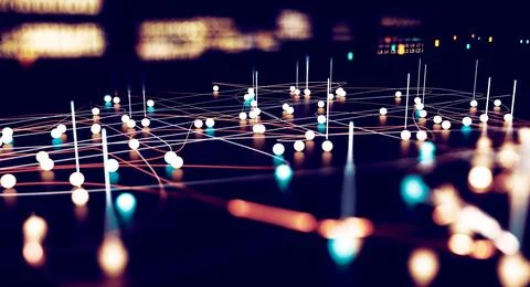 Data volume analysis and computer science industry.3d illustration. イラスト素材