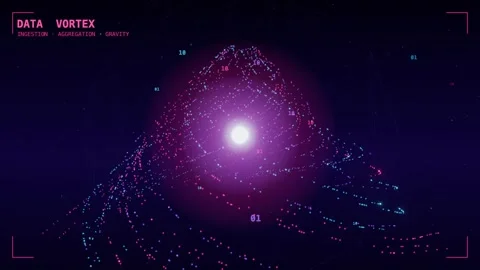 Data vortex swirling information streams Stock Footage 339999259