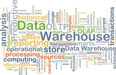 Data warehouse background concept Illustrazione stock