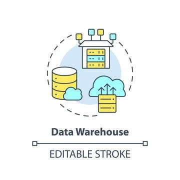 Data warehouse concept icon Stock Illustration