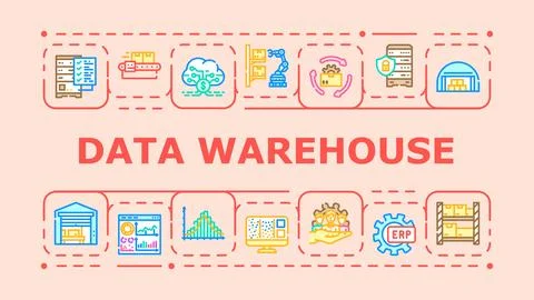 Data warehouse concept icon vector illustration Иллюстрация