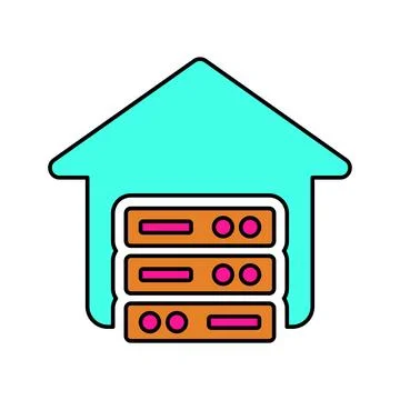 Data warehouse icon. Stock Illustration