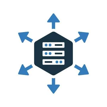 Data warehouse icon. Stock Illustration