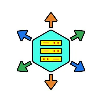 Data warehouse icon. Stock Illustration