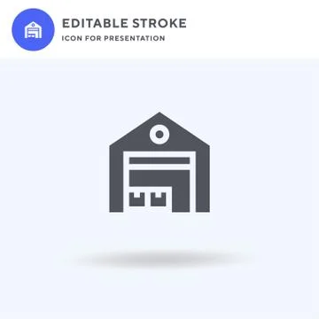 Data Warehouse icon vector, filled flat sign, solid pictogram isolated on white Stock Illustration