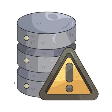 Data Warning illustration 스톡 일러스트
