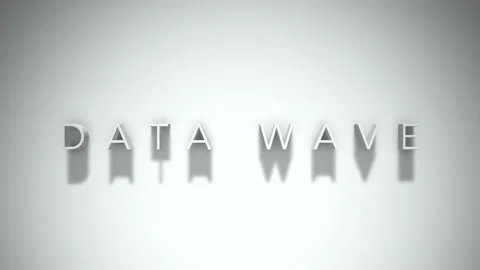 Data wave 3D title animation with shadows on a white background Stock Footage 297801620