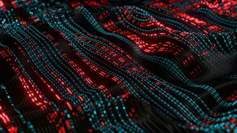 Data Wave Neon Flow Stream Loop Synapse Currents Video stock 312873846