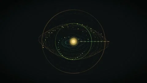 Data waves and cosmic patterns with bright center visual Stock Footage 337378754