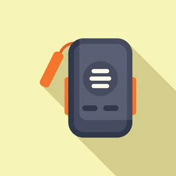Data wearable tracker icon flat vector. System data network イラスト素材