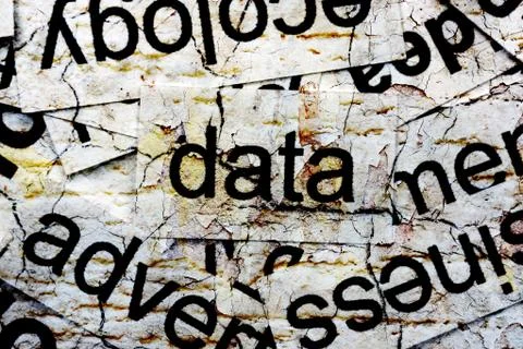 Data word cloud Illustrazione stock
