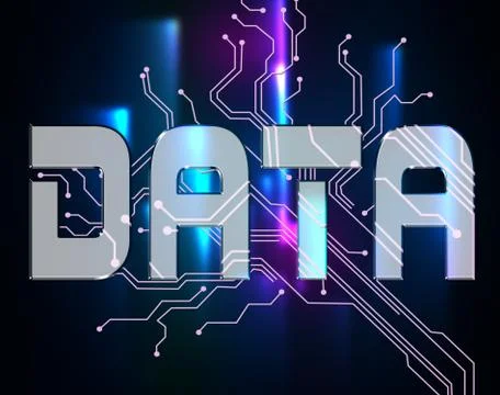 Data Word Represents Files Facts And Information Stock Illustration