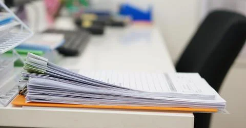 Data of work and office supplies Stock Photos