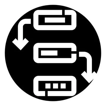 Data workflow diagram illustrating a structured process Ilustración de archivo