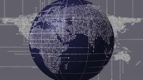 Data World with Binary code. Stock Footage 171242419