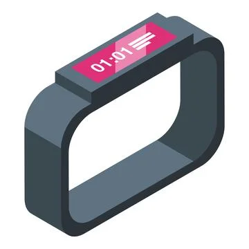 Data wrist tracker icon isometric vector. Smart device Stock Illustration