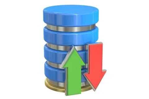 Database, 3D rendering Stock Illustration