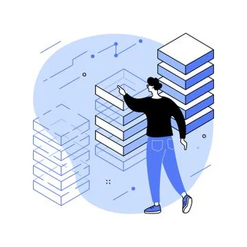 Database abstract concept vector illustration. イラスト素材