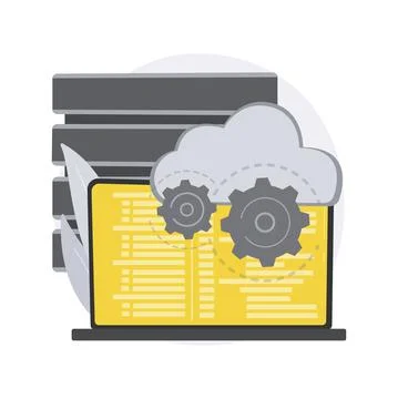 Database abstract concept vector illustration. イラスト素材