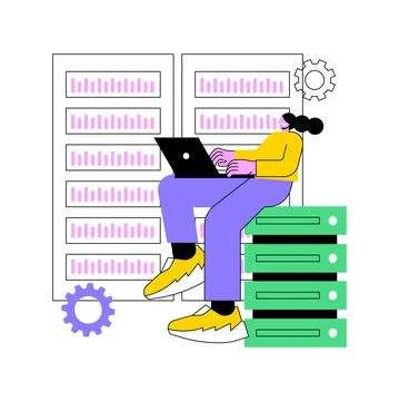 Database abstract concept vector illustration. Stock Illustration