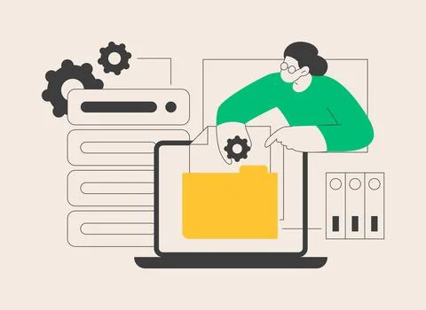 Database abstract concept vector illustration. イラスト素材