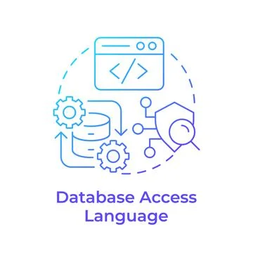 Database access language blue gradient concept icon Stockillustratie