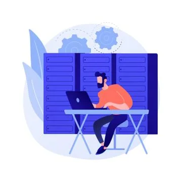 Database access vector concept metaphor. Stock Illustration