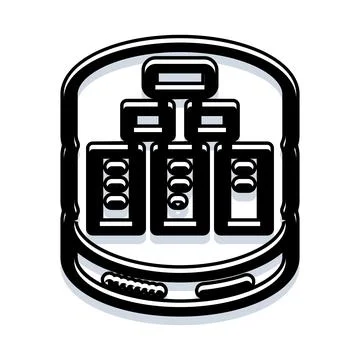 Database administration managing server racks and information technology 库存插图