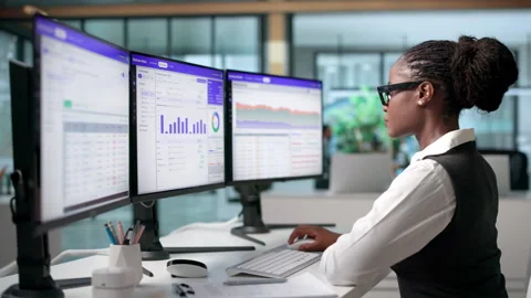 Database Administrator Managing Client Data 库存影片 345314494