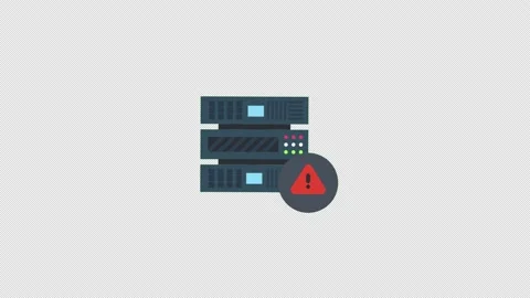 Database alert icon concept animation video, datacenter, transparent backgrou Stock Footage 203692698