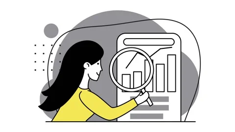 Database analysis. Digital Solutions Business Analytics Marketing and Planning. Stock Footage 154417144