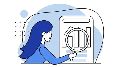 Database analysis. Digital Solutions Business Analytics and Planning, Marketing. Stock Footage 158310568
