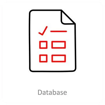 Database and Big data icon concept Stock Illustration