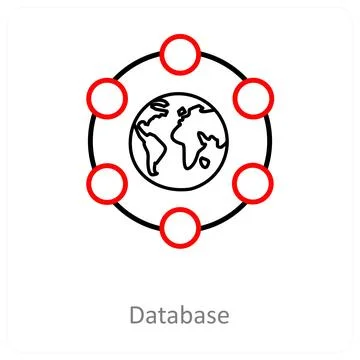 Database and Big data icon concept Stock Illustration