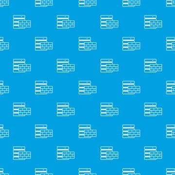 Database and brick wall pattern seamless blue イラスト素材