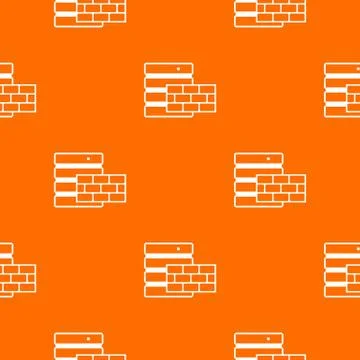 Database and brick wall pattern seamless Illustrazione stock