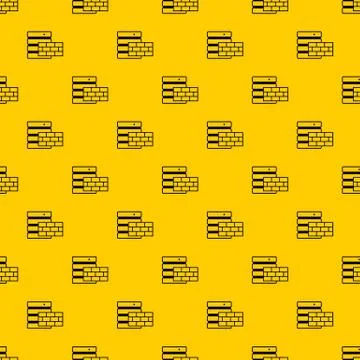 Database and brick wall pattern vector Stock Illustration