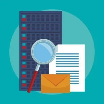 Database and cloud computing Illustrazione stock