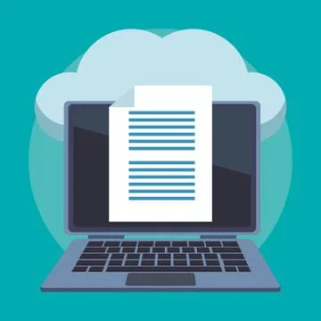 Database and cloud computing Illustrazione stock