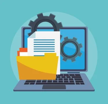 Database and cloud computing Stock Illustration