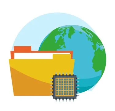 Database and cloud computing イラスト素材