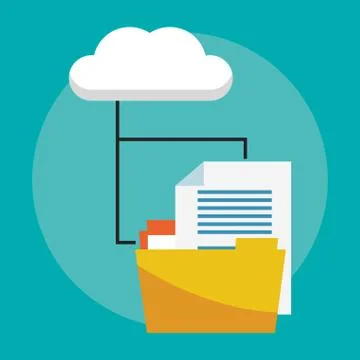 Database and cloud computing Stockillustratie
