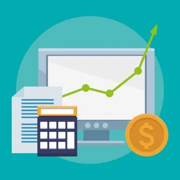 Database and cloud computing Illustrazione stock