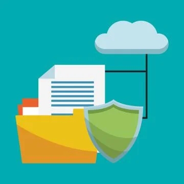 Database and cloud computing 库存插图