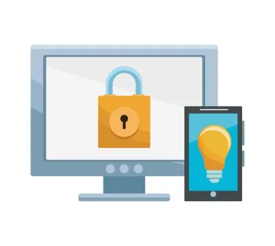 Database and cloud computing Stock Illustration